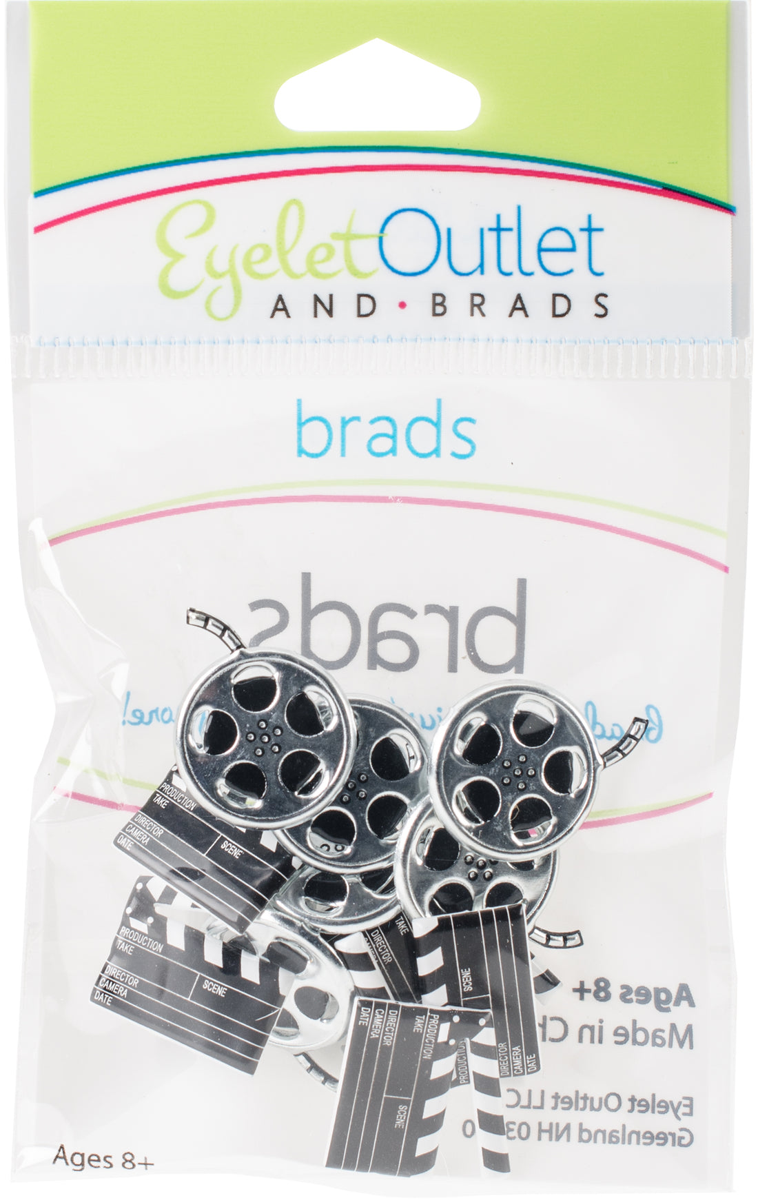 Eyelet Outlet MOVIE Brads 12pc Reel