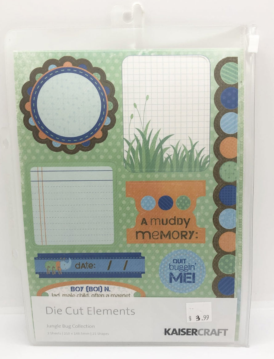 Kaisercraft JUNGLE BUG Die Cut Elements 21pc