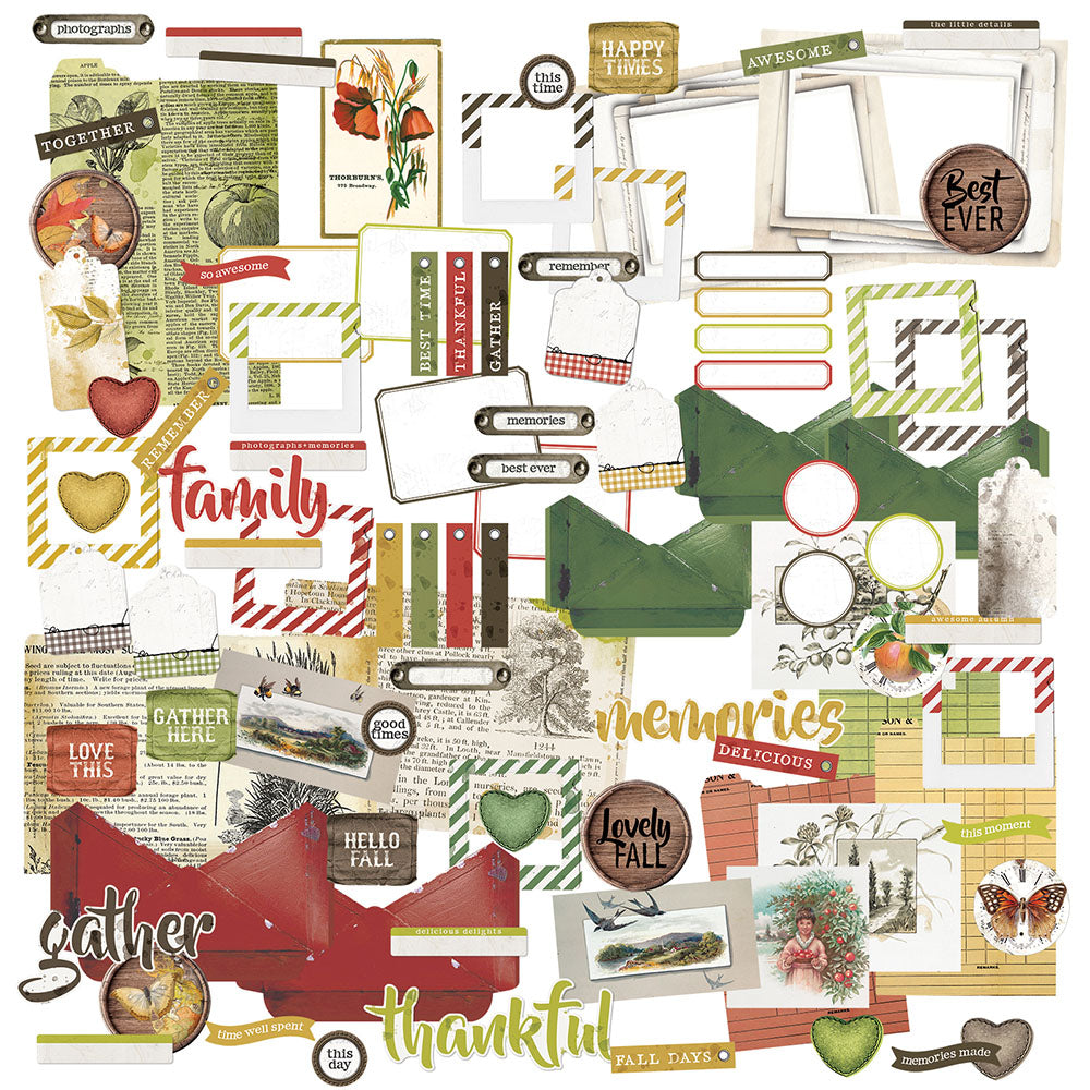 49 and Market VINTAGE ORCHARD Ephemera Bits 96pc