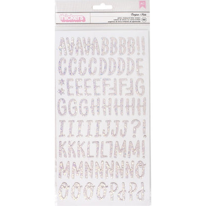Thickers Dear Lizzy BONJOUR Glitter Chipboard Letter Stickers