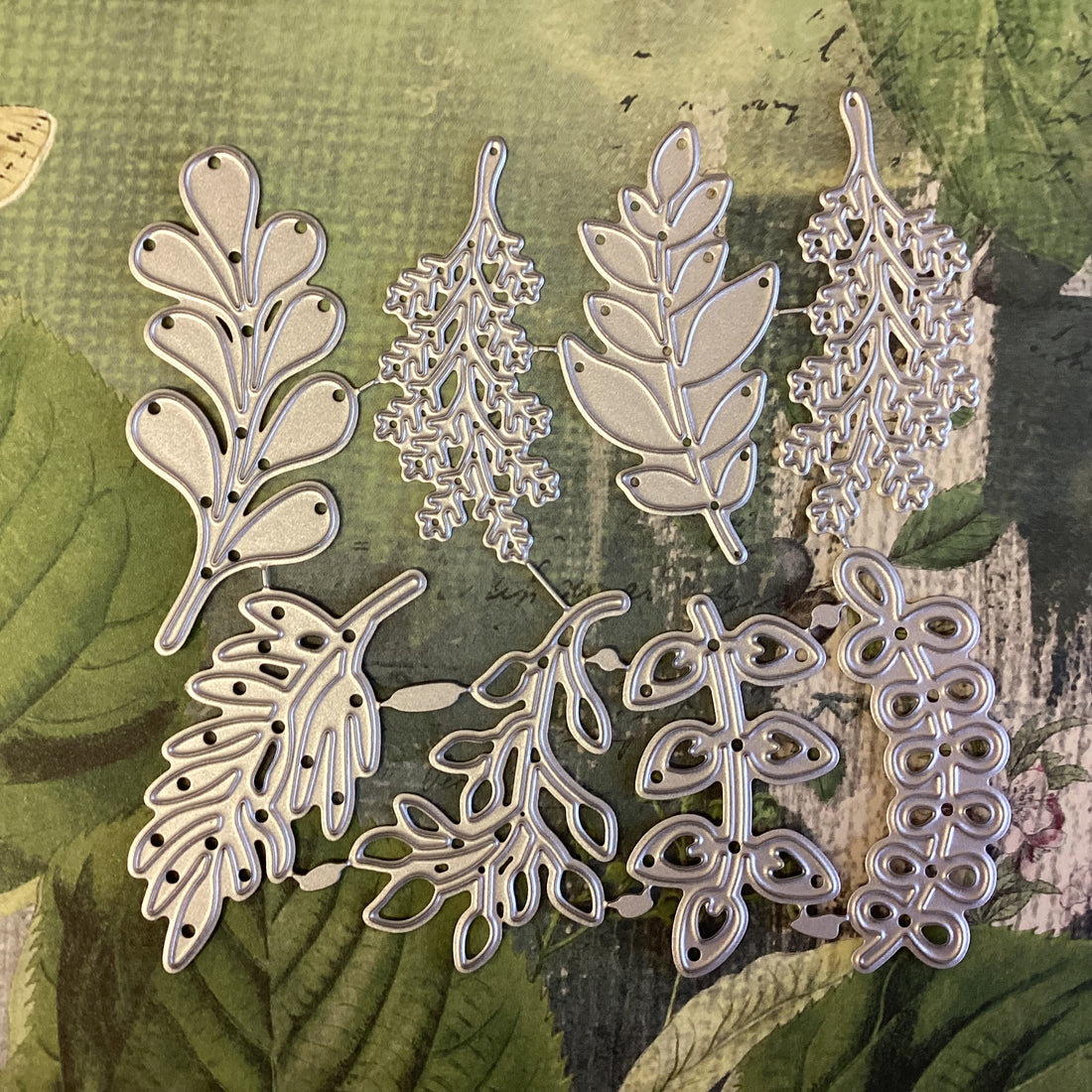 Craft Cutting TREE LEAVES Metal Dies 8pc