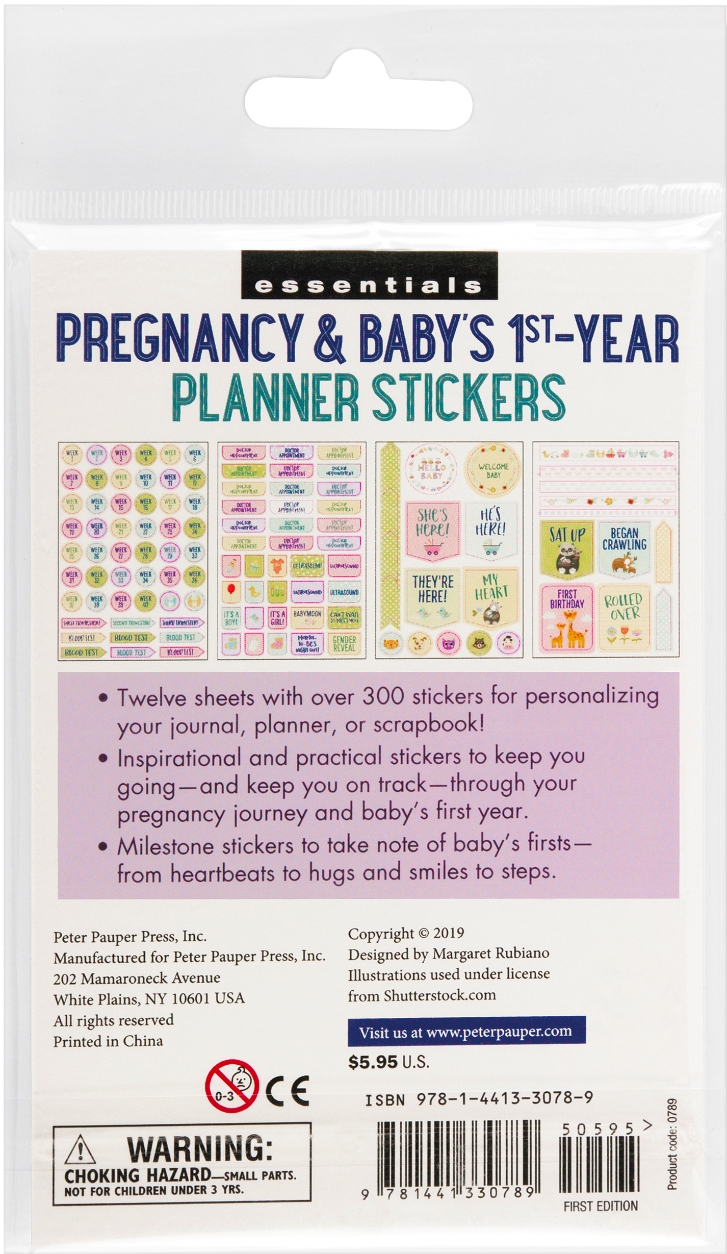Peter Pauper Planner Stickers PREGNANCY BABY Essentials