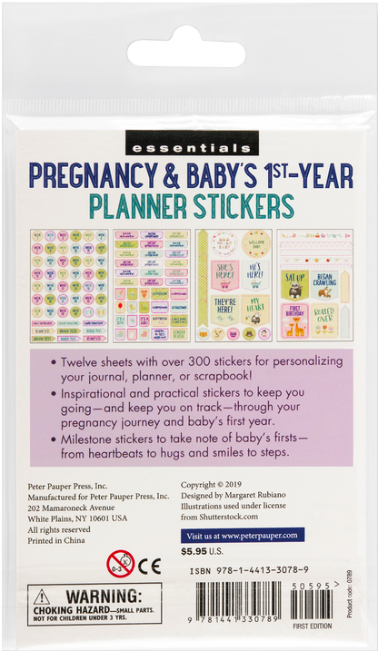 Peter Pauper Planner Stickers PREGNANCY BABY Essentials