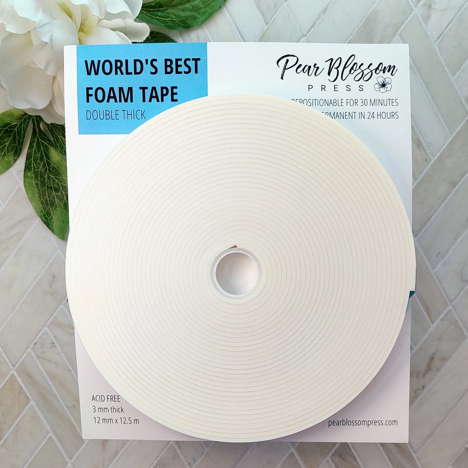 Pear Blossom Press World’s Best DOUBLE THICK 3mm FOAM TAPE