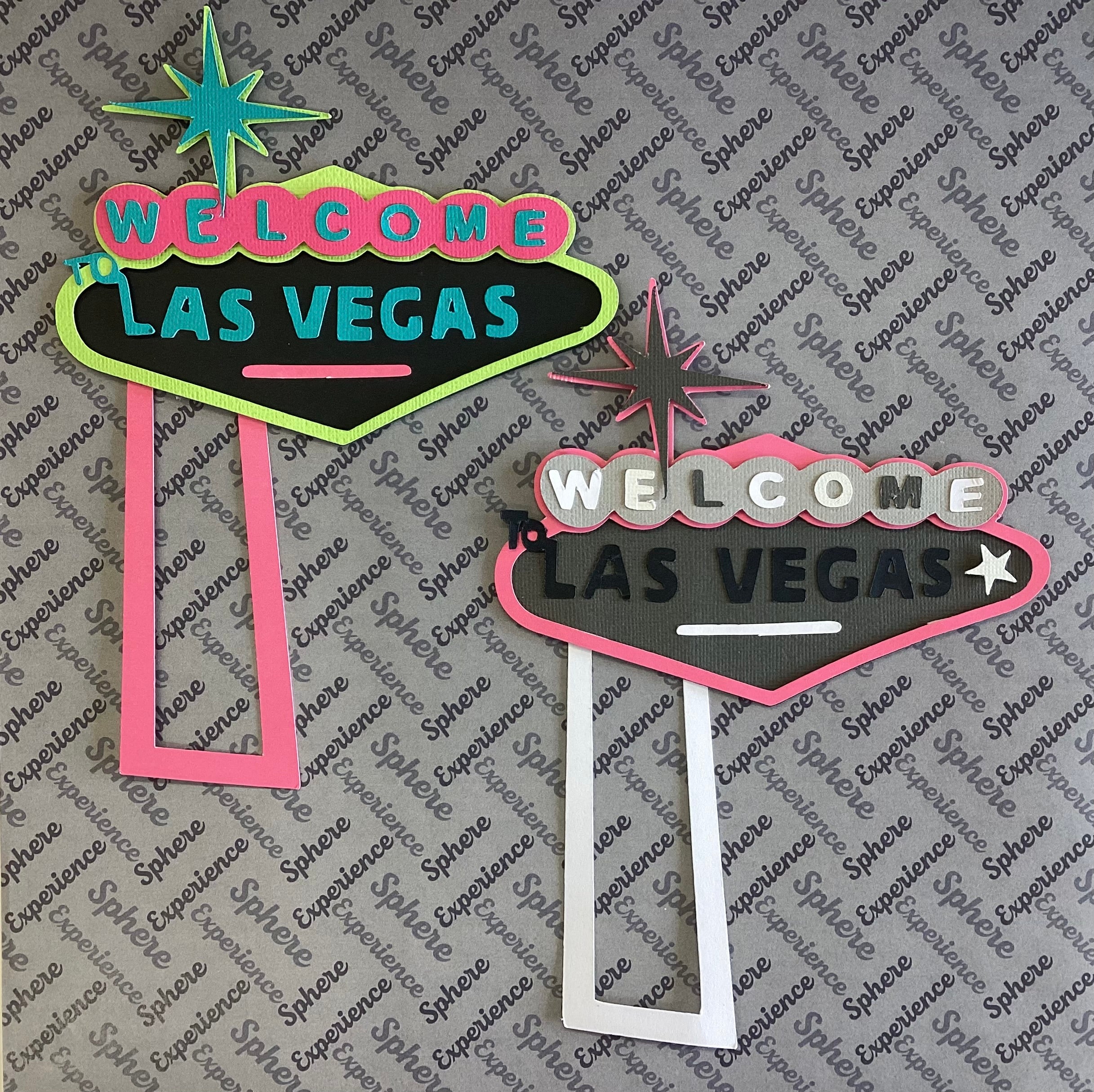 WELCOME TO LAS VEGAS SIGN Las Vegas Scrapbook Diecut