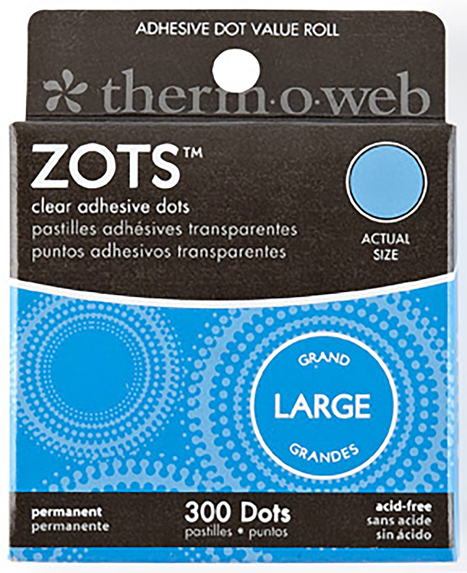 ThermoWeb ZOTS LARGE Clear Adhesive Dots 300pc