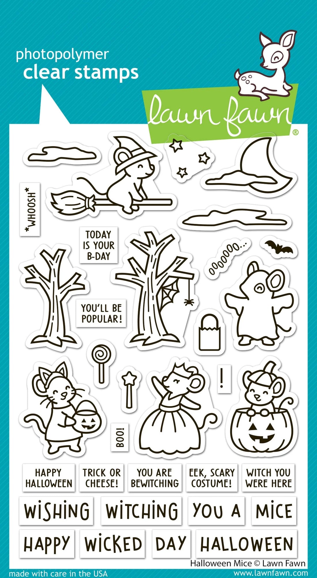 Lawn Fawn HALLOWEEN MICE Stamp &amp; Die Set