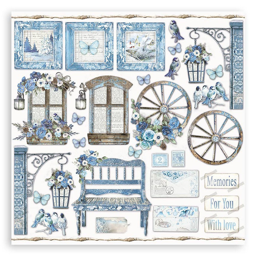 Stamperia BLUE LAND 12"X12" Scrapbook Paper Pack