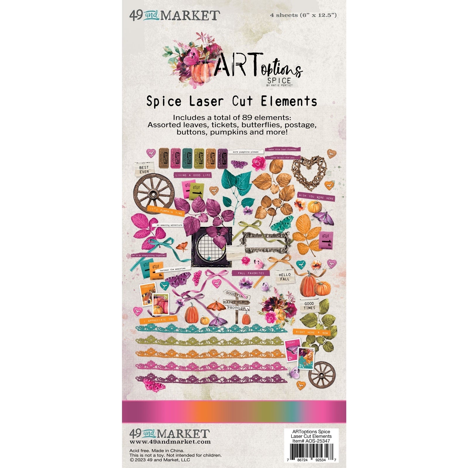 49 and Market ArtOptions SPICE LASER CUT ELEMENTS 89pc