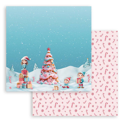 Stamperia CANDY CHRISTMAS 12&quot;X12&quot; Scrapbook Paper Sheet