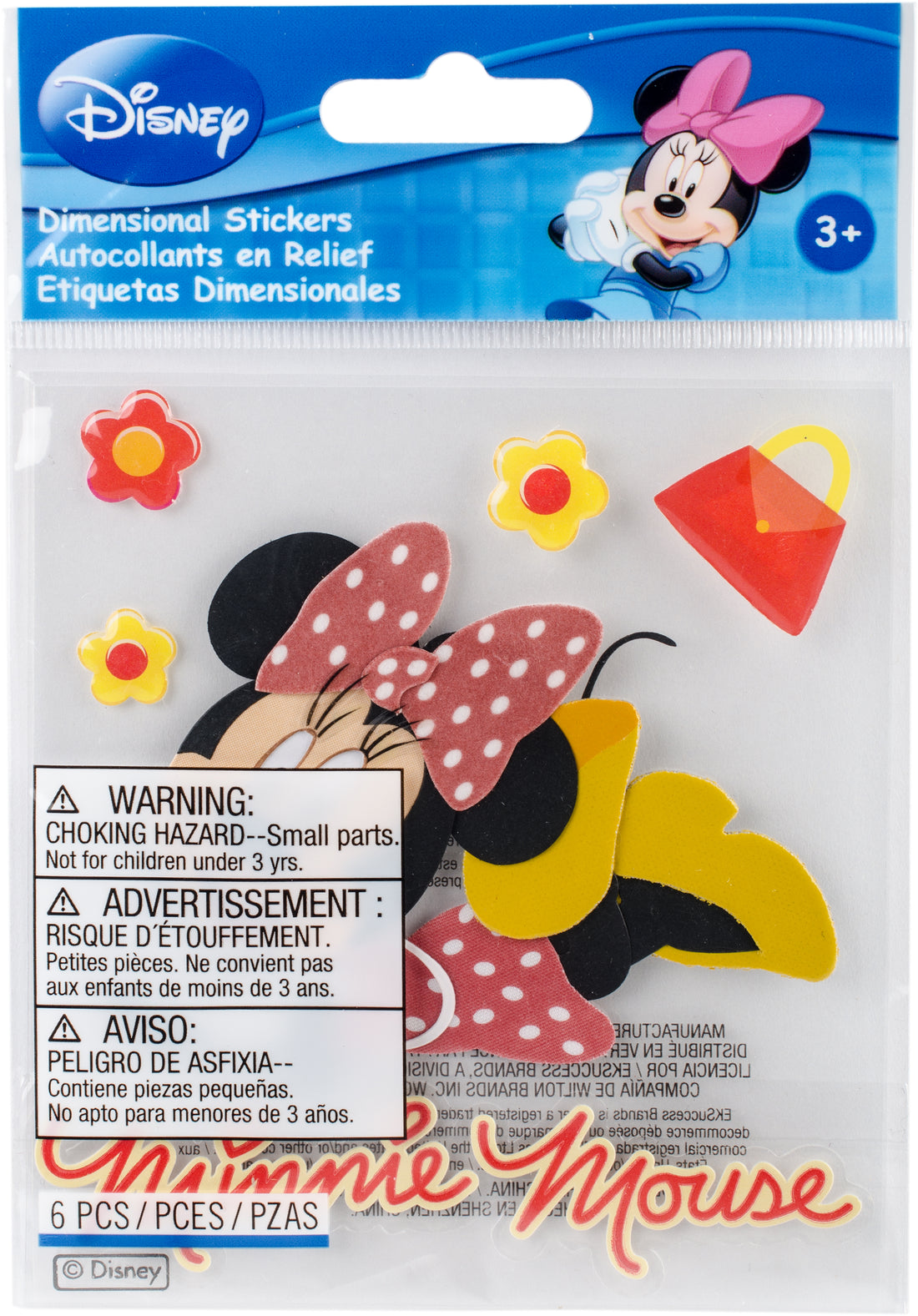 Ek Success Disney MINNIE Stickers 6pc