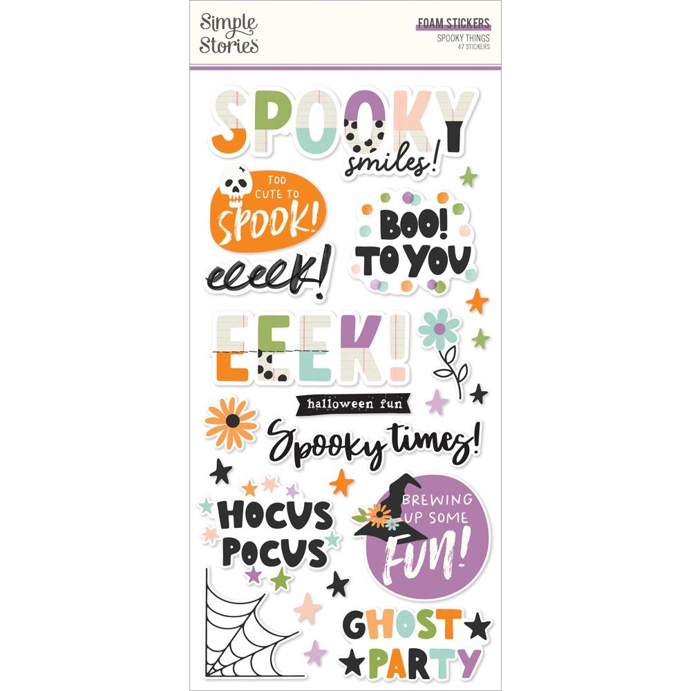 Simple Stories SPOOKY THINGS 6"X12" Foam Stickers