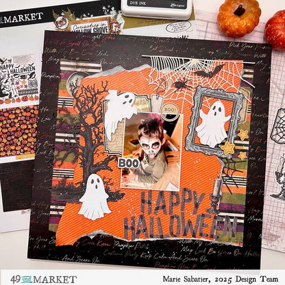 49 and Market Vicki Boutin CURIOSITIES IN WILLOW GROVE 12”X12” Halloween Assortment Pack
