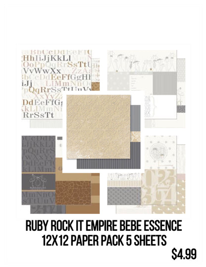 Ruby Rock It EMPIRE BEBE Essence 12X12 Baby Paper Pack