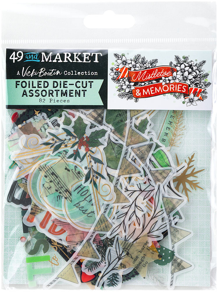 49 and Market Vicki Boutin MISTLETOE &amp; MEMORIES Foiled Die-Cut Assortment