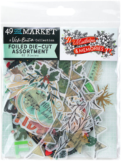 49 and Market Vicki Boutin MISTLETOE &amp; MEMORIES Foiled Die-Cut Assortment