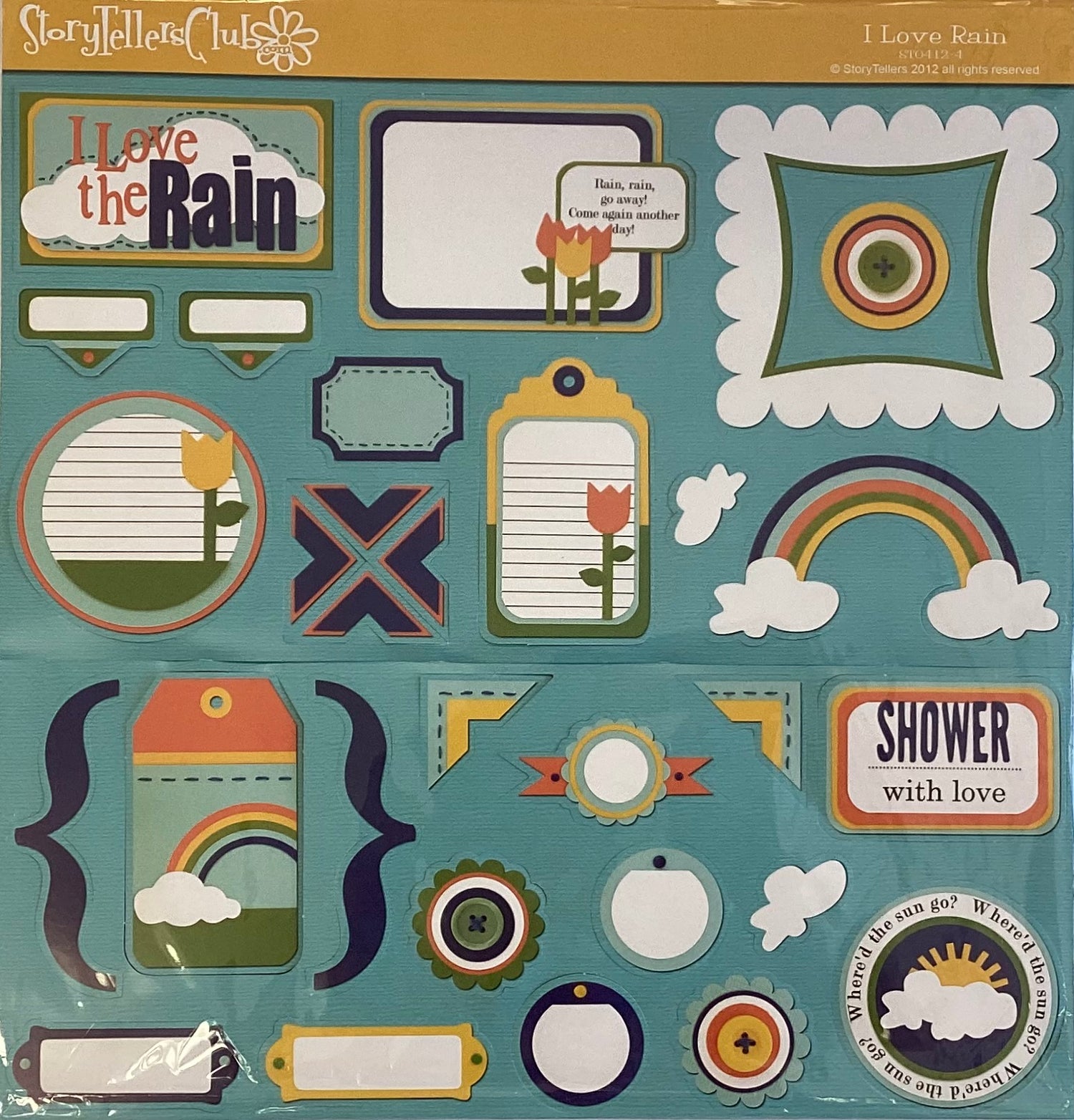 Page Kit (1) I LOVE RAIN 12x12 Scrapbook Kit