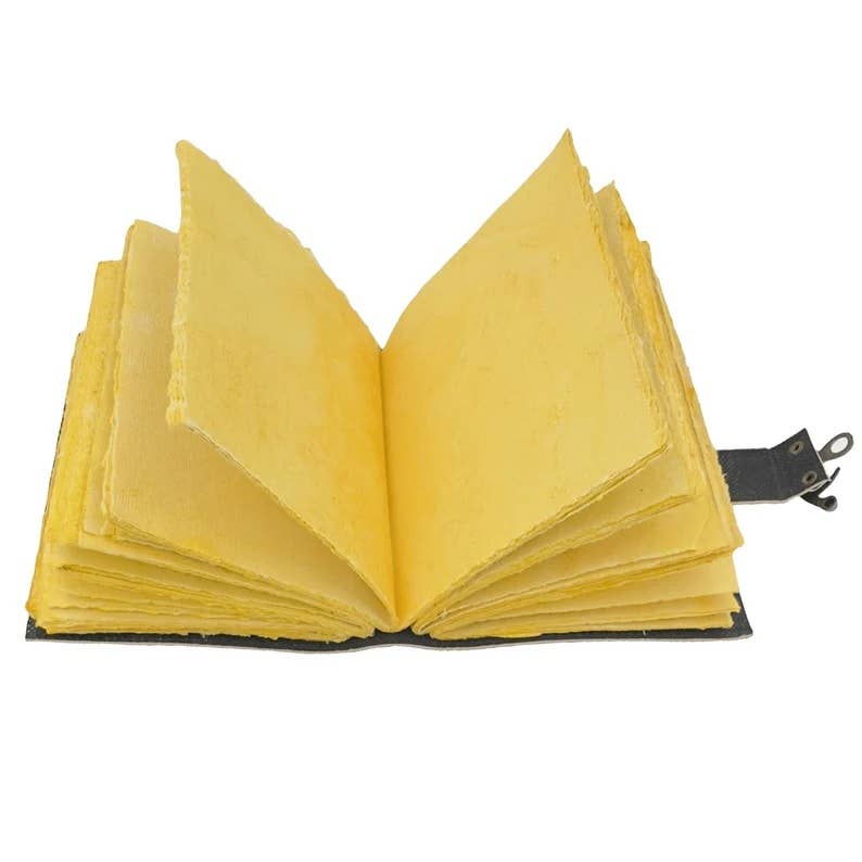 Soft Leather Journal NEON SUN &amp; MOON Spell Book Blank A7