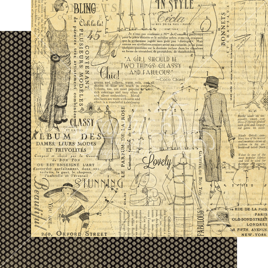 Graphic 45 COUTURE DELUXE COLLECTOR’S EDITION 12”X12” Scrapbook Set