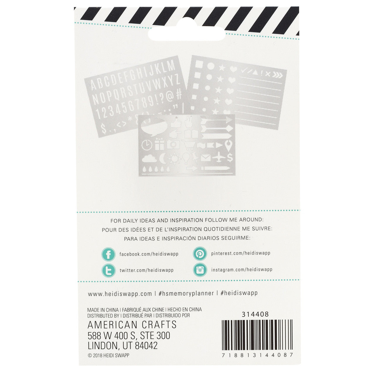 Heidi Swapp COLOR FRESH Planner Stencils 3pc