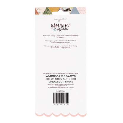 American Crafts Maggie Holmes MARKET SQUARE Epoxy Paper Clips 9pc