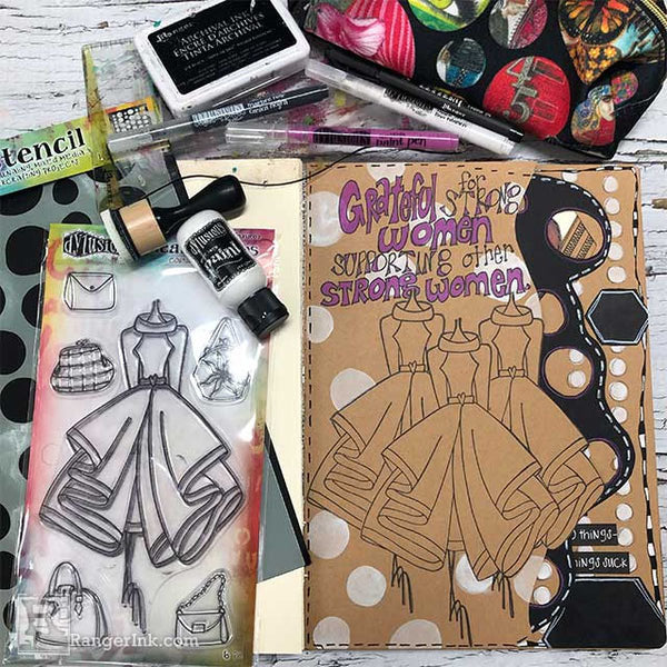 Ranger DYLUSIONS COUTURE CLEAR STAMPS Acrylic Set