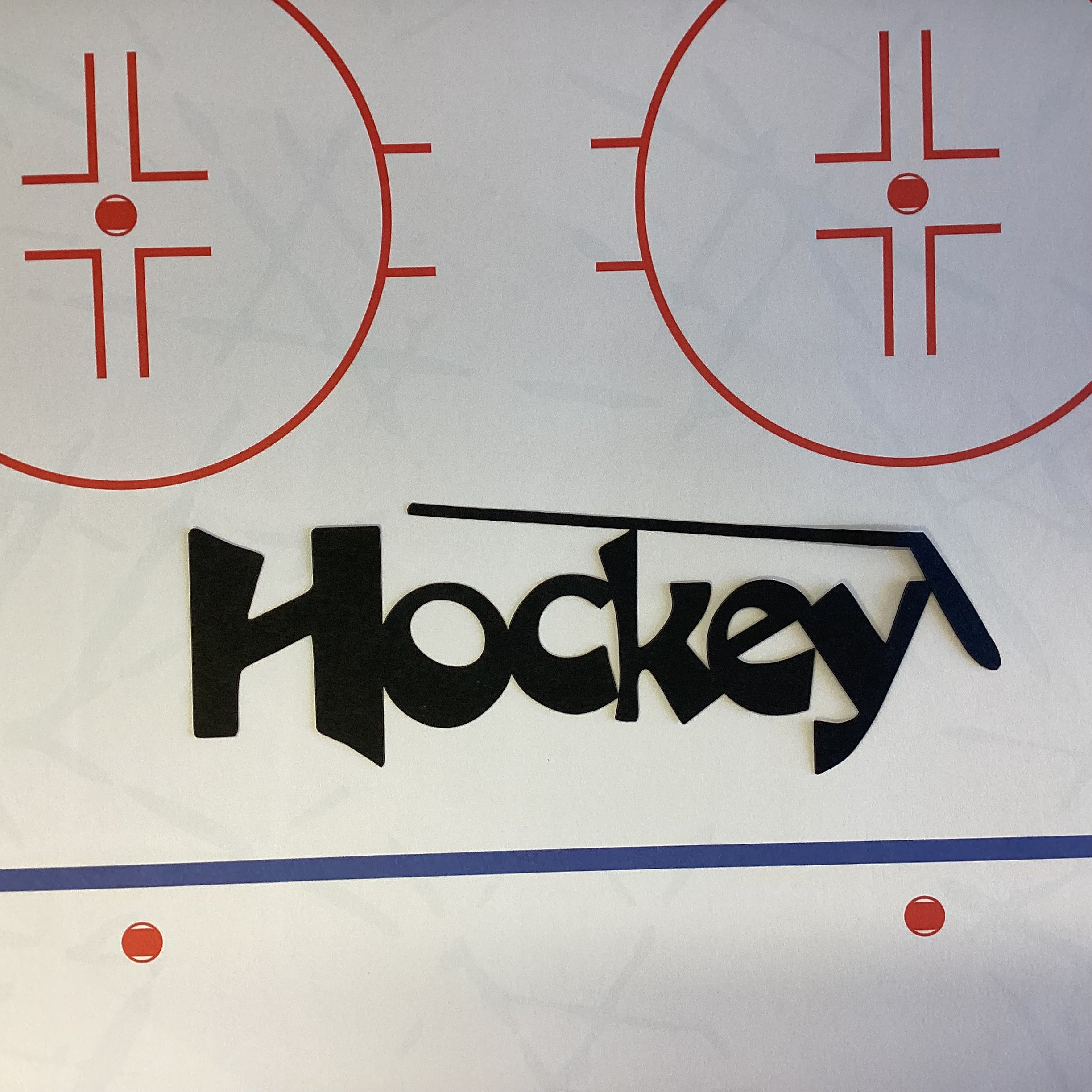 HOCKEY Title Laser Scrapbook Die Cut