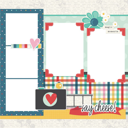 Simple Stories Simple Pages SAY CHEESE HAPPIEST PLACE Page Kit