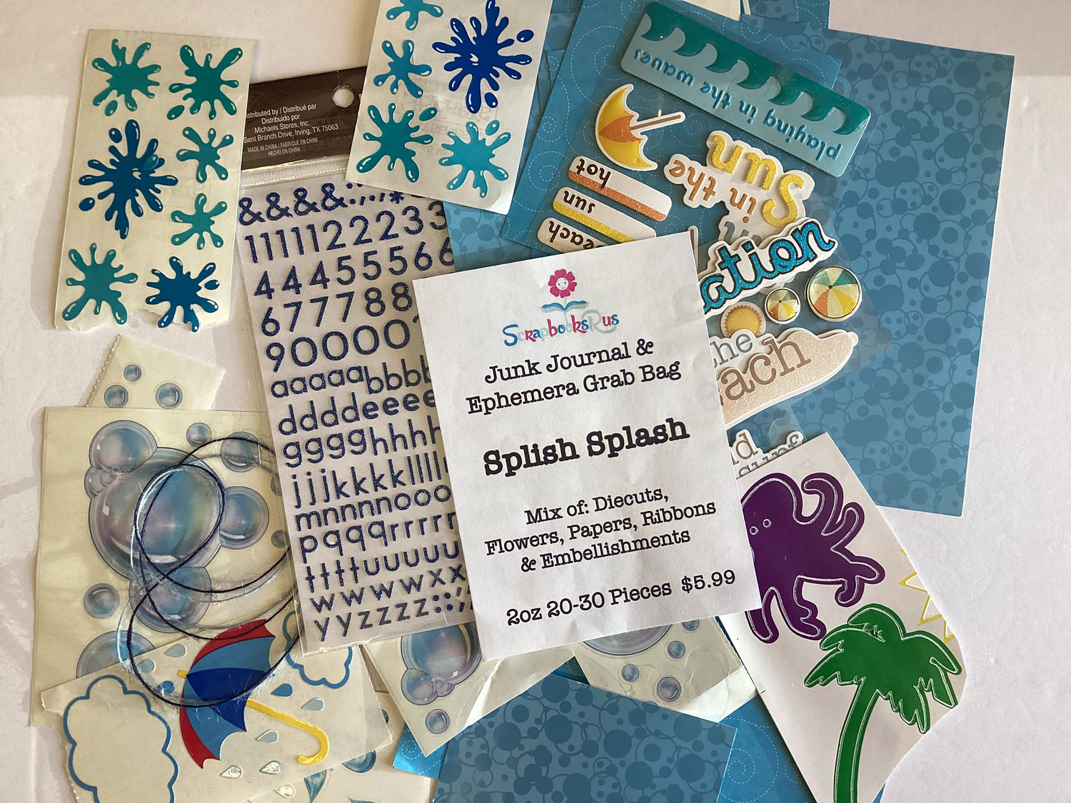 Junk Journal &amp; Ephemera Grab Bag Themed