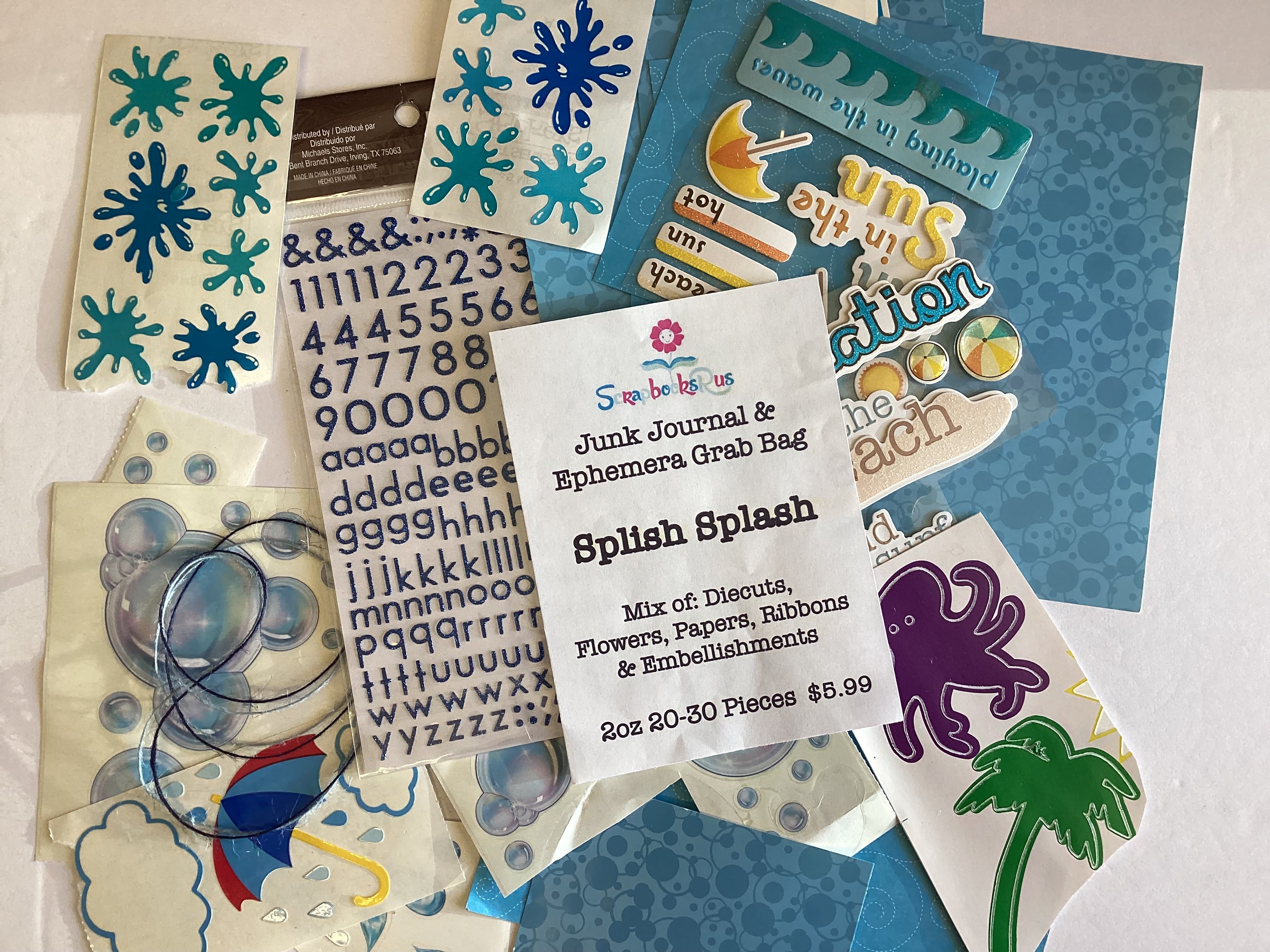 Junk Journal &amp; Ephemera Grab Bag Themed