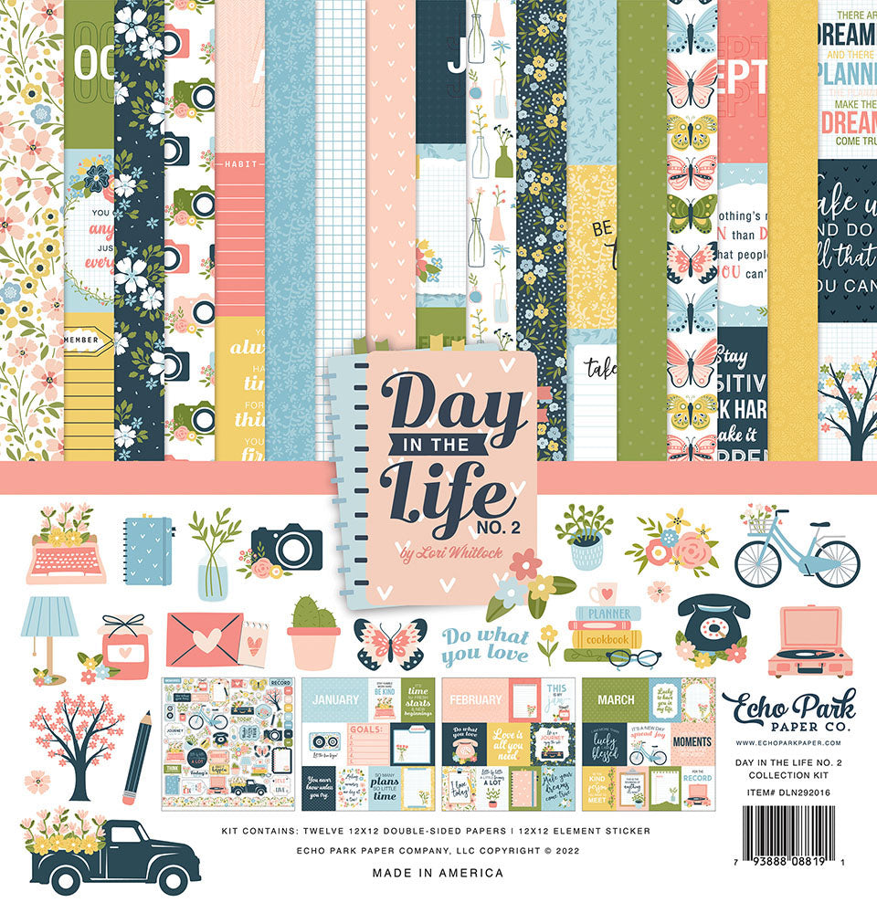 Echo Park DAY IN THE LIFE 2 12&quot;x12&quot; Scrapbook Collection Kit