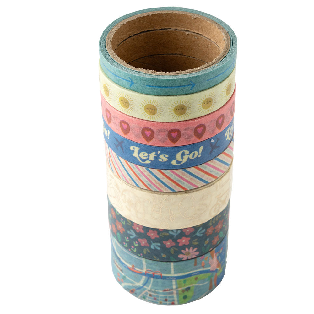 American Crafts COAST TO COAST Washi Tape 8 Rolls