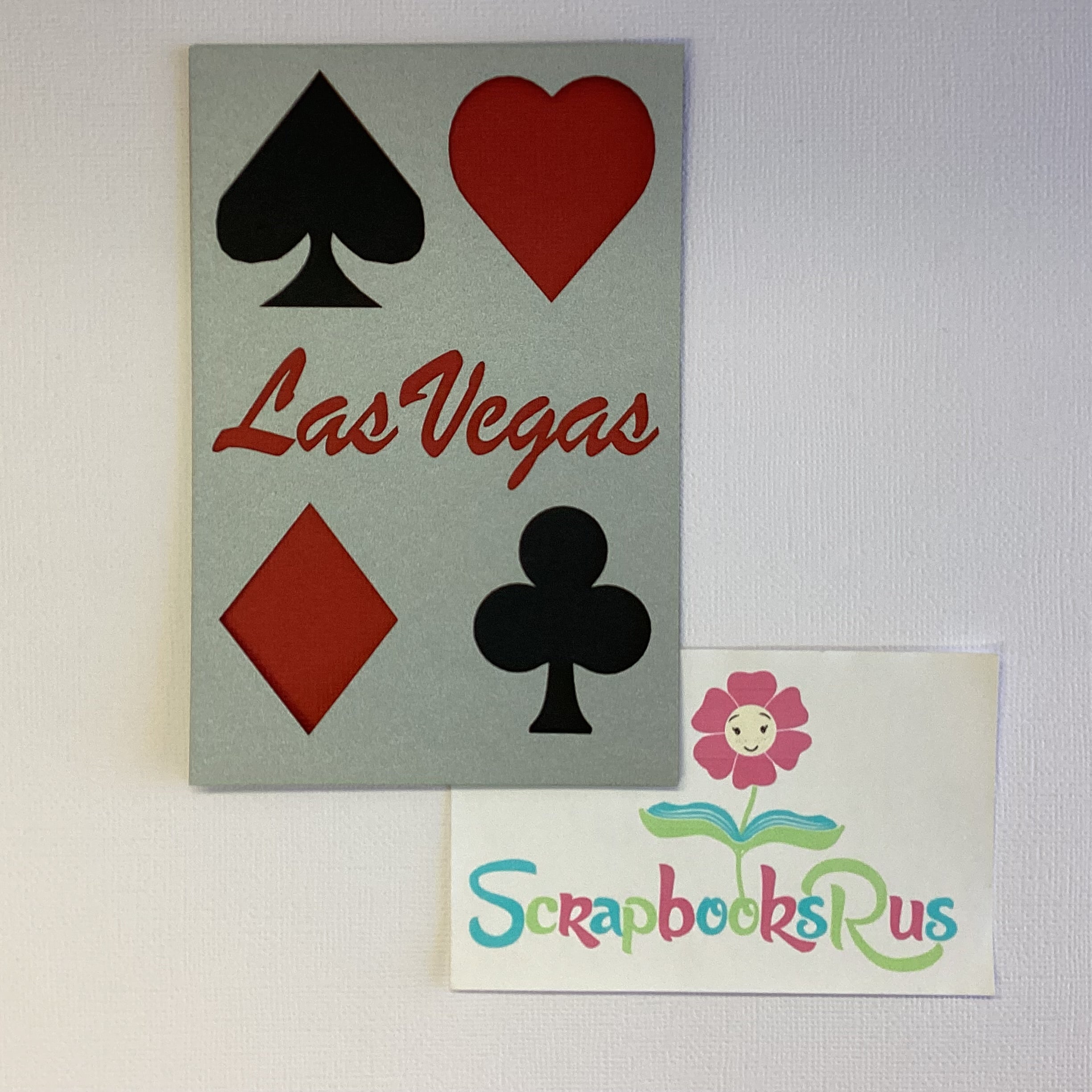 Laser Cut LASVEGAS PLAYING CARD Diecut Embellishment