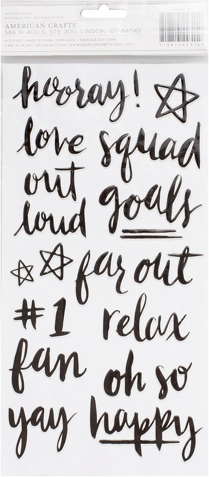 Thickers Crate Paper Good Vibes HIGH FIVE Puffy Phrase Stickers