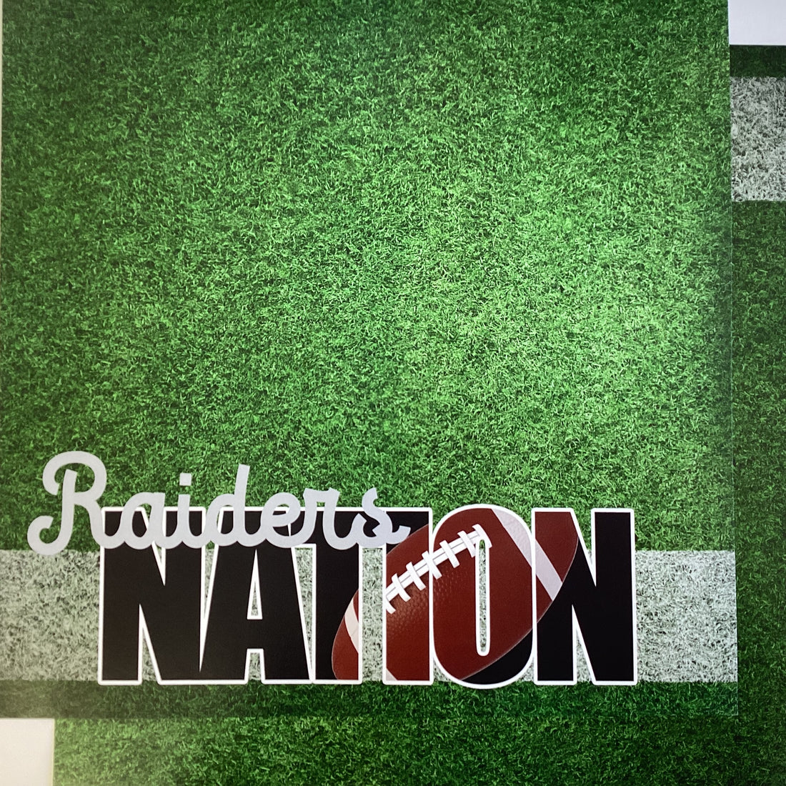 Scrapbooksrus RAIDERS FOOTBALL 12"X12" Scrapbook Paper Kit 12 Sheets