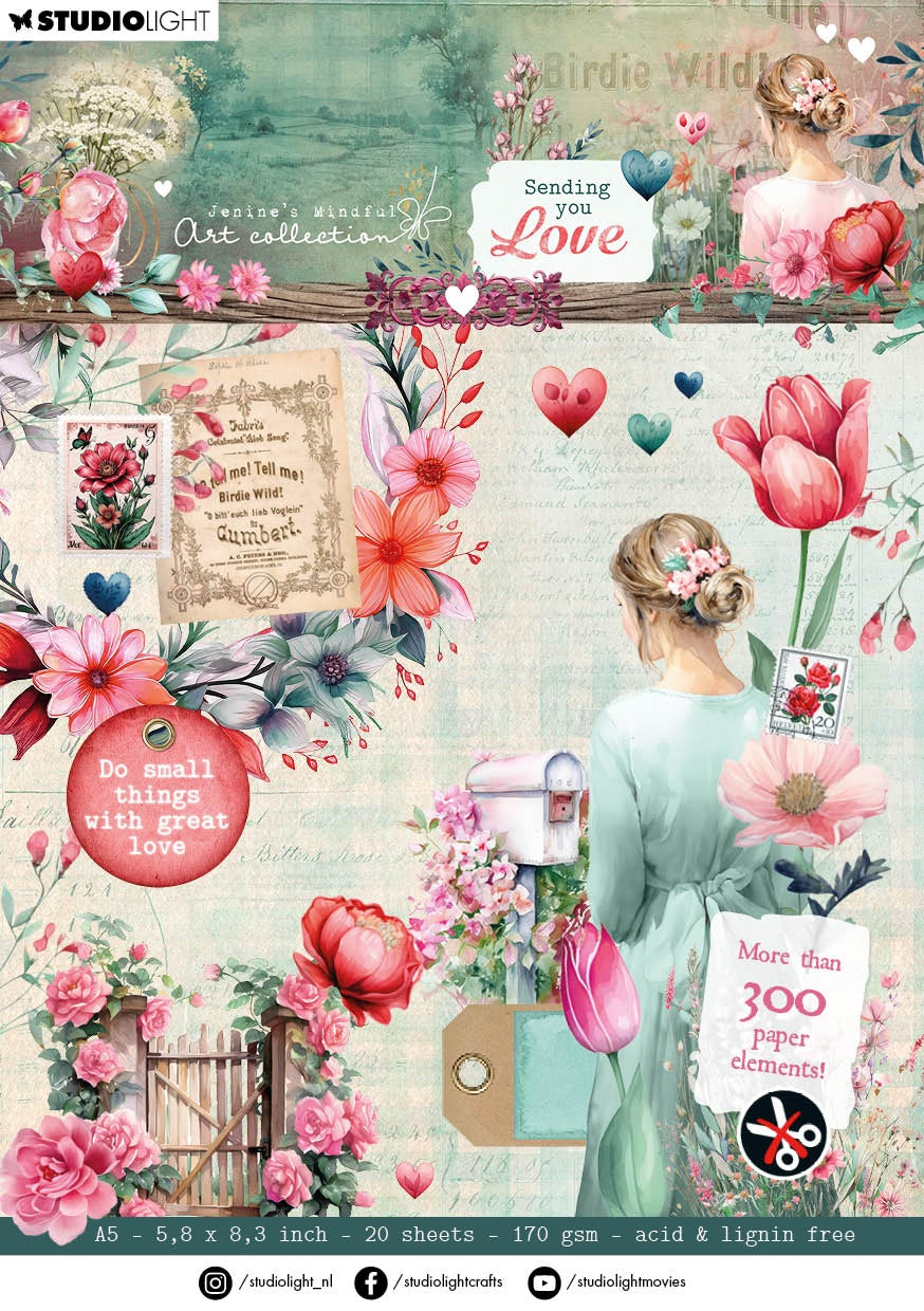 Studio Light Jenine’s Mindful SENDING YOU LOVE Paper Elements