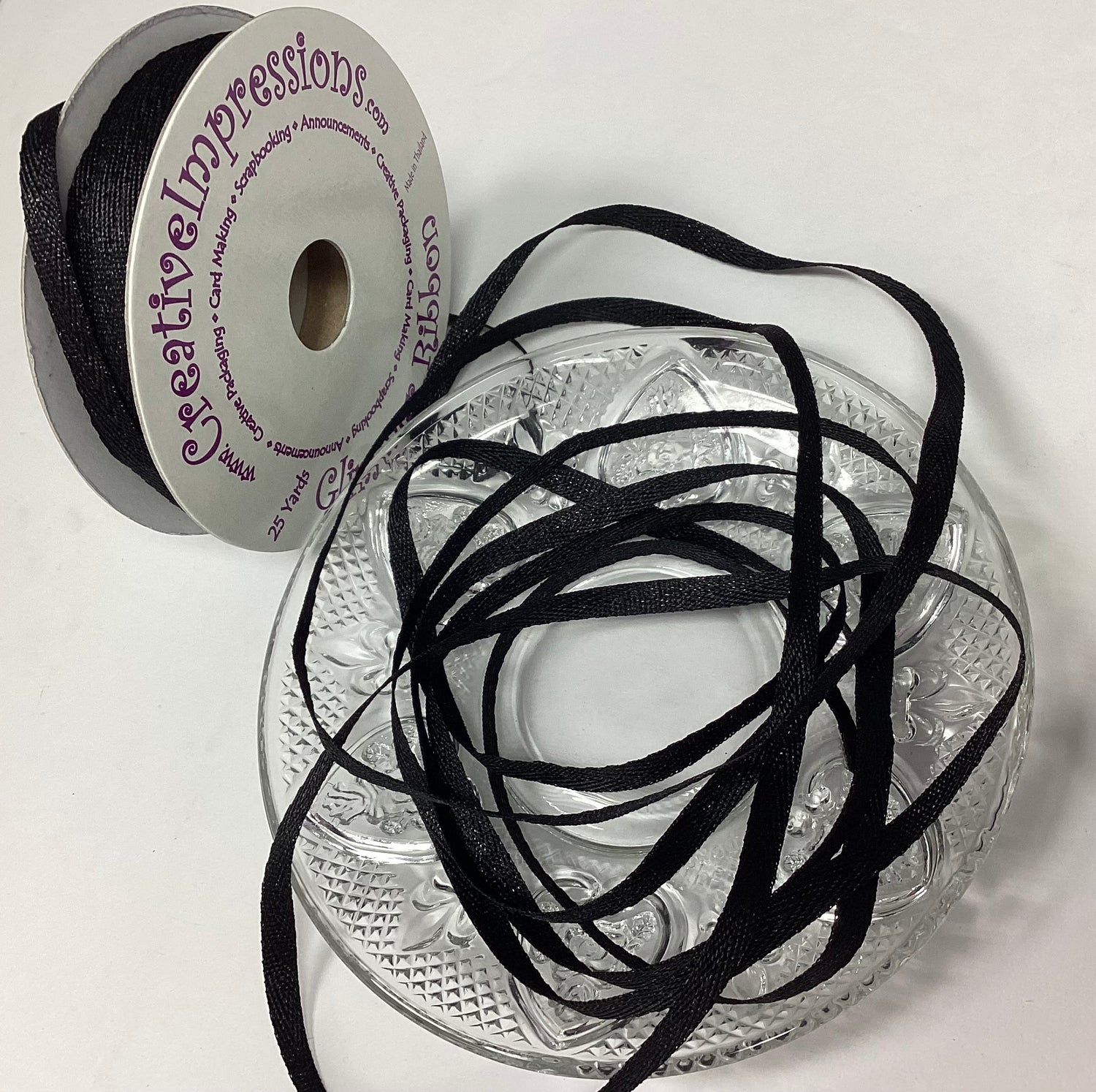 Creative Impressions 1/4” GLIMMER RIBBON 1 yard yd