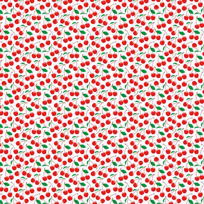 Scrapbook Customs CHERRIES &amp; BLOSSOMS FRUIT 12"X12" Scrapbook Paper