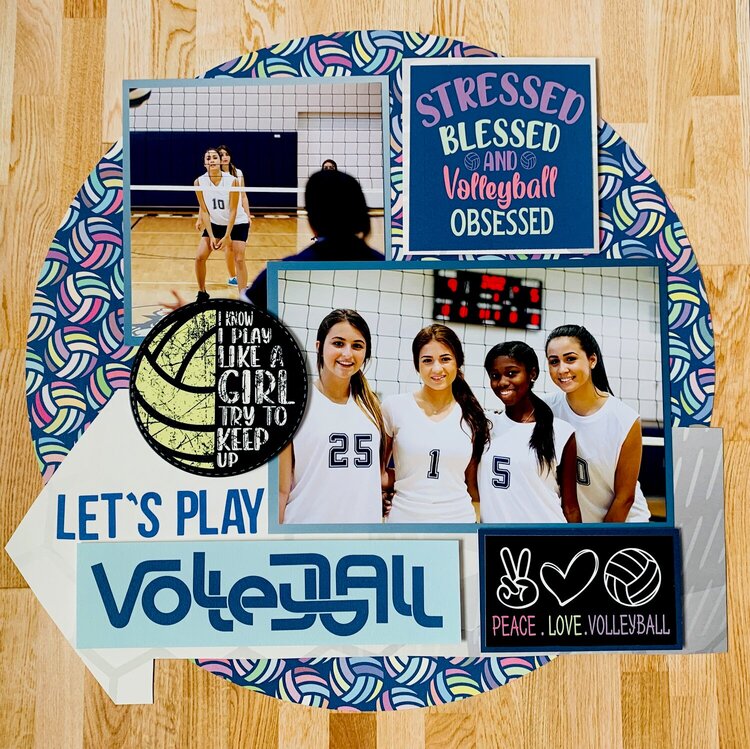 Reminisce LET’S PLAY VOLLEYBALL 12&quot;X12&quot; DieCut Stickers 18pc