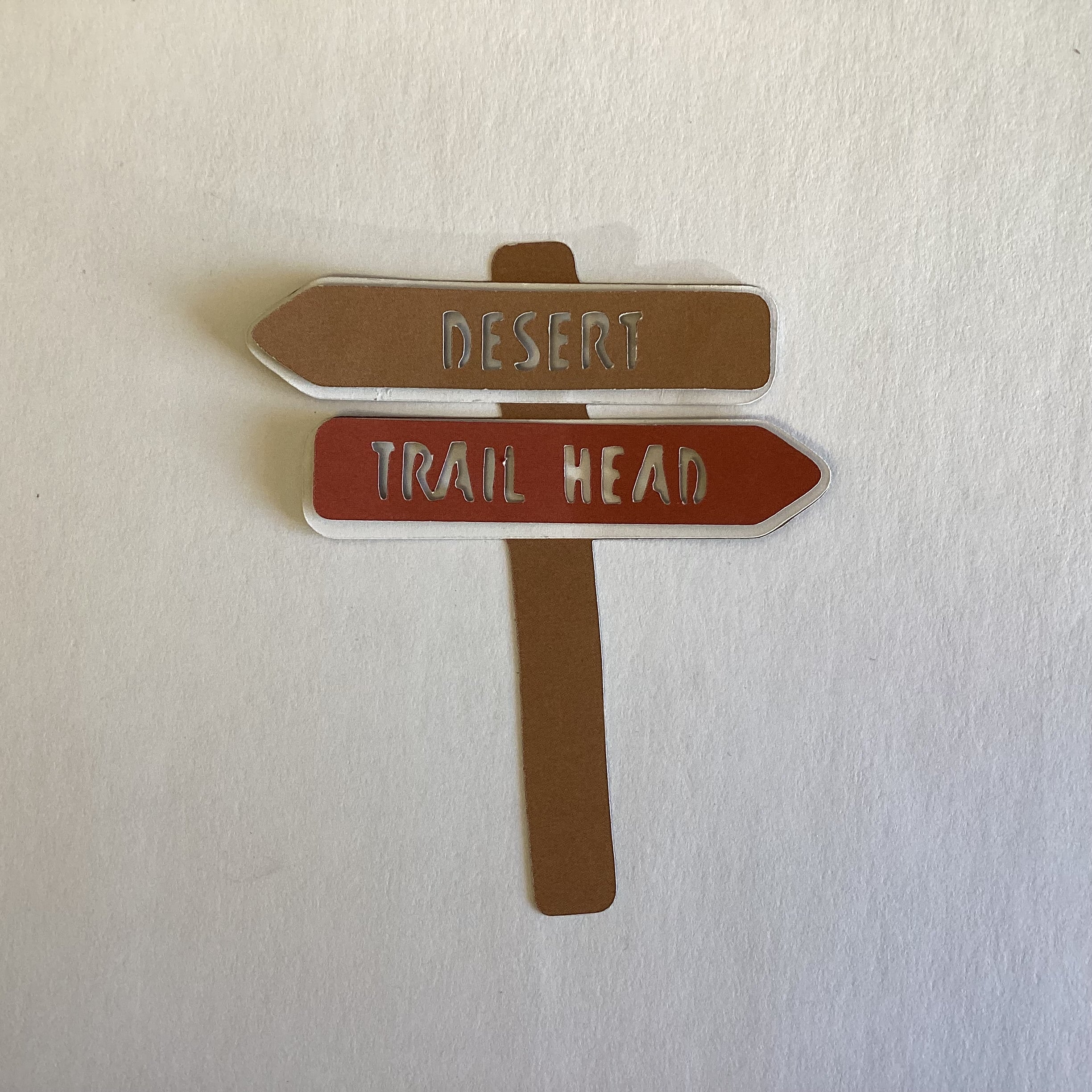 DieCut HIKING SIGN POST Forest Lake Mountain Waterfall Canyon Die Cuts