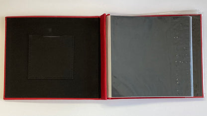 Postbound Album RED FABRIC Frame 8&quot;X8&quot; Scrapbook Memory