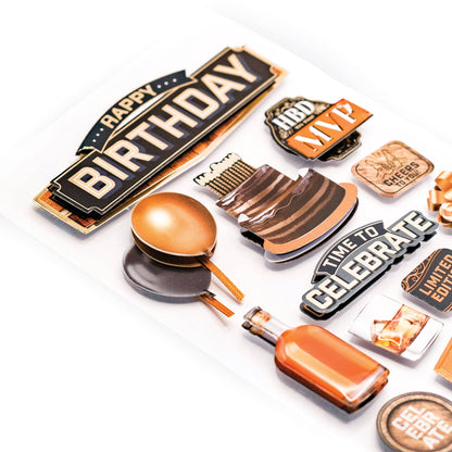 Paper House HAPPY BIRTHDAY 3D Stickers 13pc