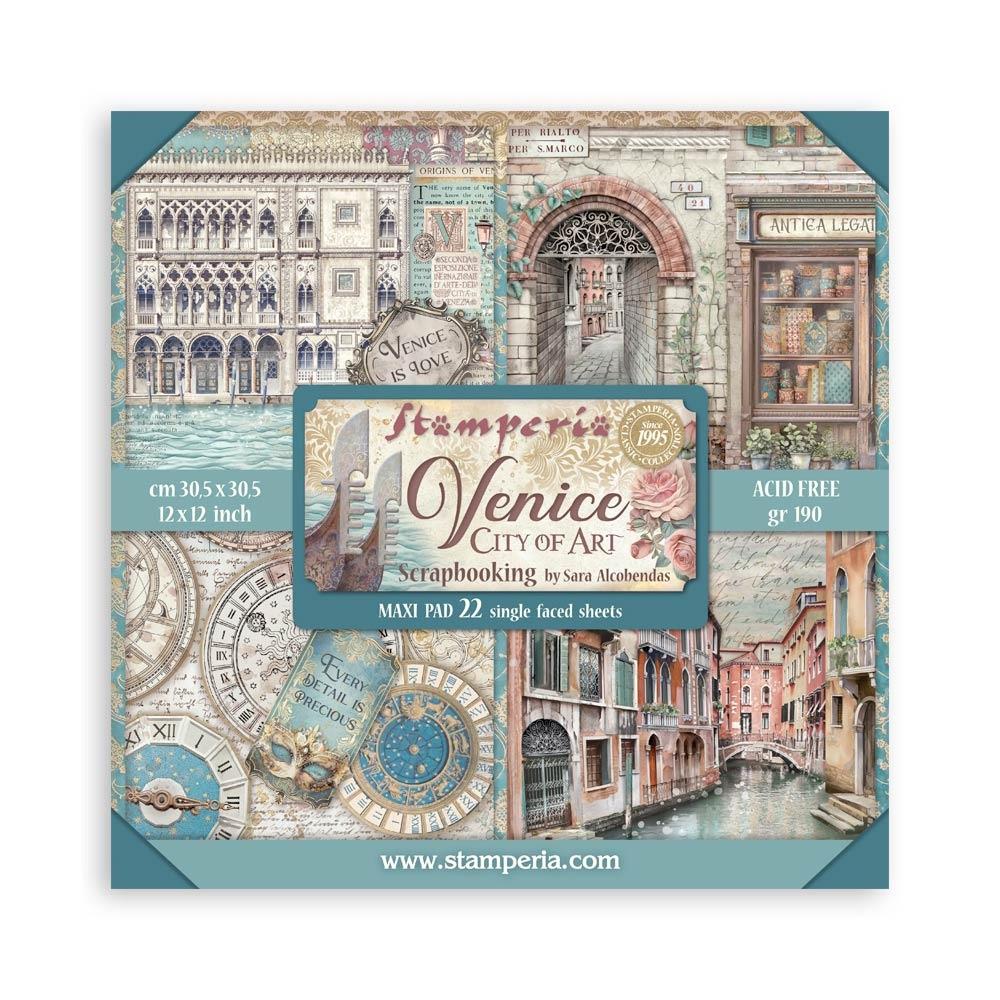 Stamperia VENICE CITY OF ART MAXI PAD 12&quot;X12&quot; Scrapbook Paper Pack