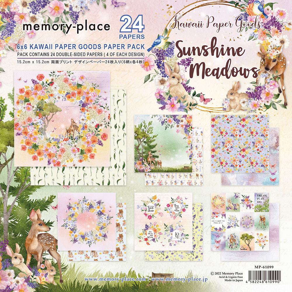 Memory Place SUNSHINE MEADOWS 6X6 Kawaii Goods Paper Pack