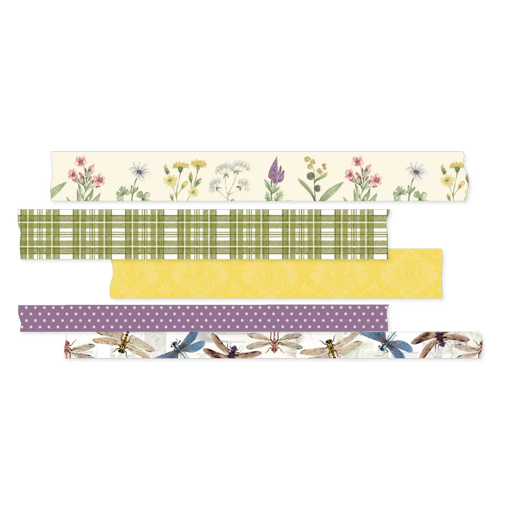 Simple Stories SIMPLE VINTAGE MEADOW FLOWERS Washi Tape 5 Rolls
