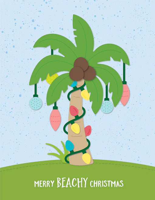 Lawn Cuts CHRISTMAS PALM TREE Custom Craft Dies 11pc