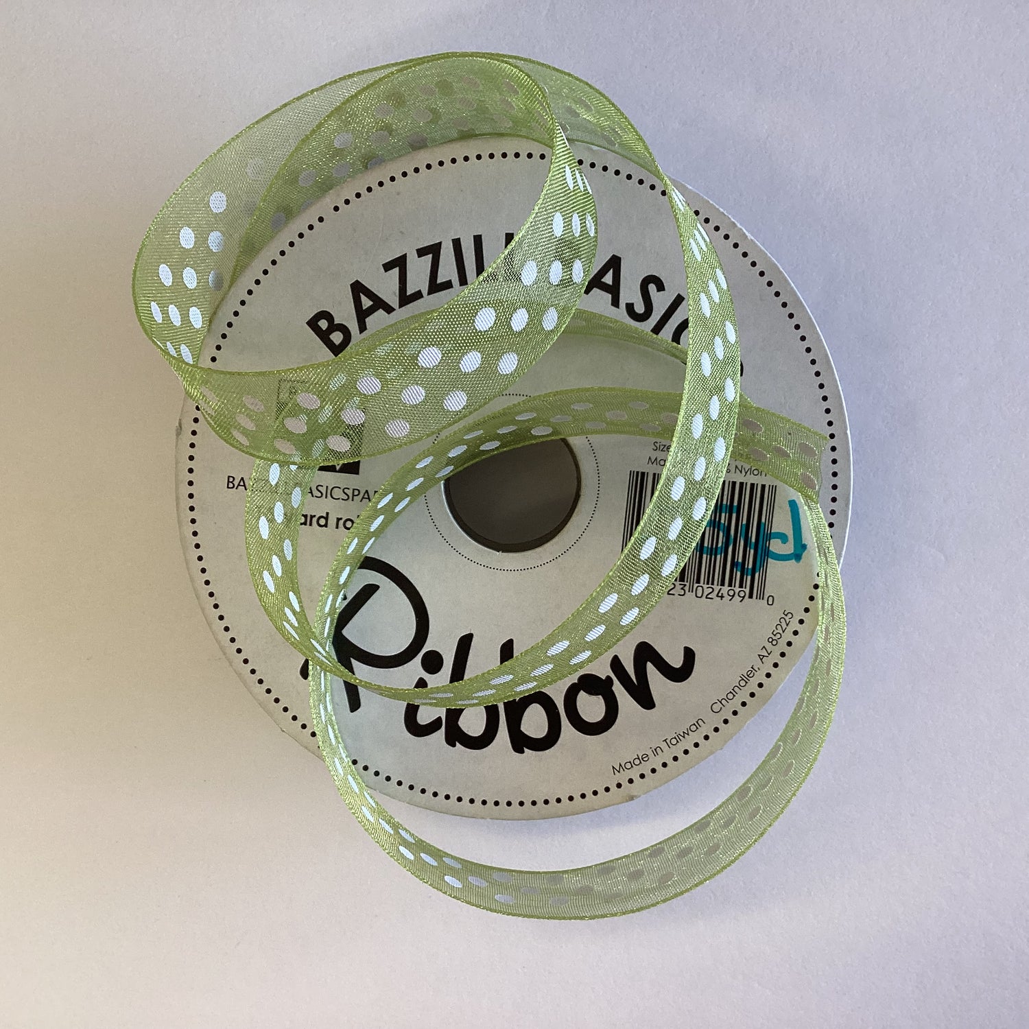 Bazzill Basics SHEER DOT RIBBON 5/8” 1 Yard