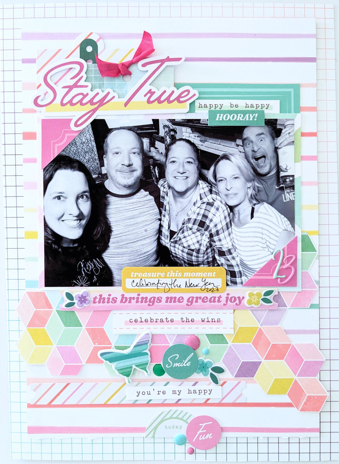 Pinkfresh Studio Delightful FULL COLOR 12x12 Scrapbook Paper