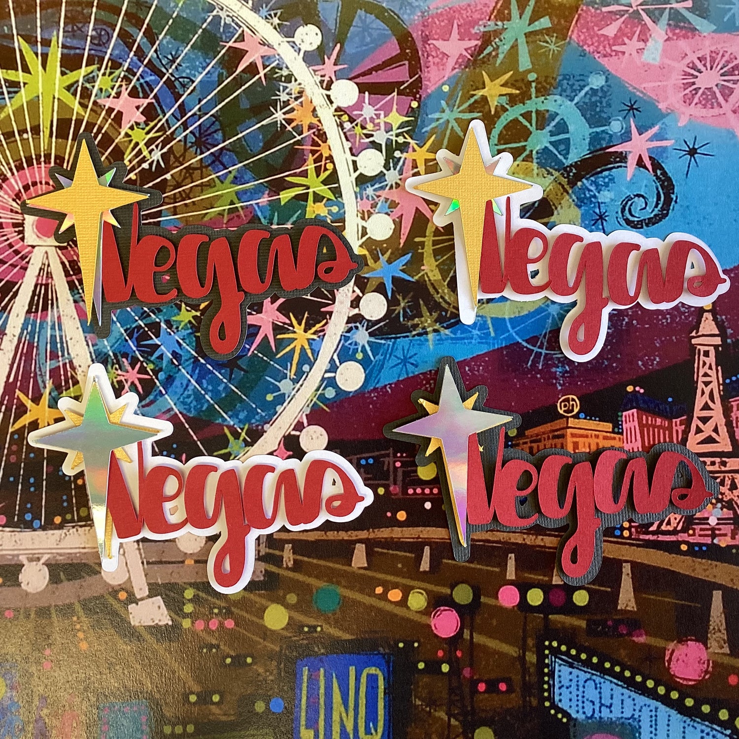 Scrapbooksrus Diecut STAR VEGAS Word Die Cuts