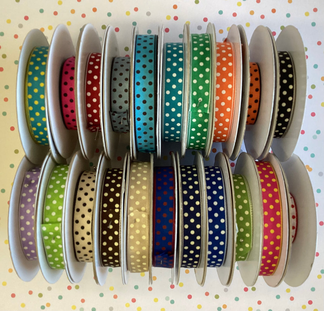 Creative 1/2" POLKA DOT RIBBON Trim 1 yard yd